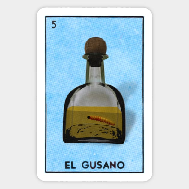 La Loteria - The Worm El Gusano Sticker by Electrovista